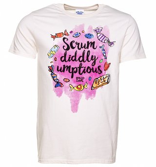 Men's Roald Dahl Scrumdiddlyumptious Natural T-Shirt Men's Roald Dahl Scrumdiddlyumptious Natural T-Shirt