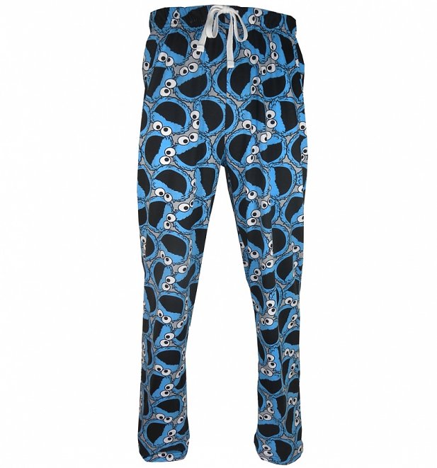 Men's Sesame Street Cookie Monster Faces Lounge Pants Men's Sesame Street Cookie Monster Faces Lounge Pants