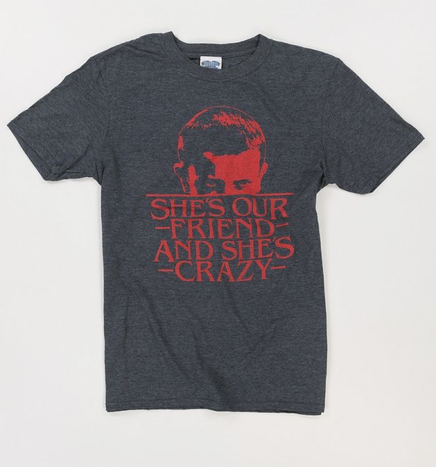 Men's She's Our Friend Eleven Stranger Things Inspired T-Shirt Men's She's Our Friend Eleven Stranger Things Inspired T-Shirt