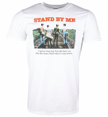 Men's Stand By Me Rail Tracks White T-Shirt Men's Stand By Me Rail Tracks White T-Shirt