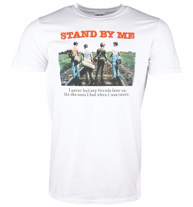 Men's Stand By Me Rail Tracks White T-Shirt Men's Stand By Me Rail Tracks White T-Shirt