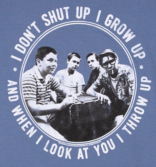 Men's Stand By Me Throw Up Indigo Blue T-Shirt Men's Stand By Me Throw Up Indigo Blue T-Shirt