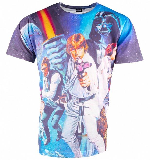 Men's Star Wars A New Hope Sublimation Print T-Shirt