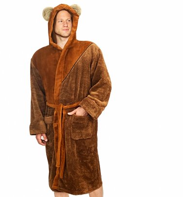 Men's Star Wars Ewok Dressing Gown With Hood Men's Star Wars Ewok Dressing Gown With Hood