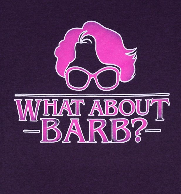 Men's Stranger Things Inspired What About Barb Blackberry T-Shirt Men's Stranger Things Inspired What About Barb Blackberry T-Shirt