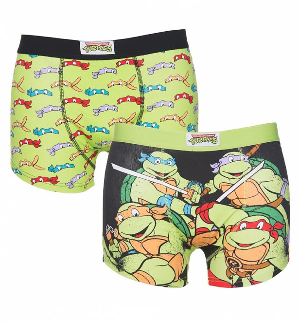 Men's Teenage Mutant Ninja Turtles 2 Pack Boxer Shorts In Gift Box Men's Teenage Mutant Ninja Turtles 2 Pack Boxer Shorts In Gift Box