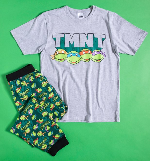 Teenage Mutant Ninja Turtles TMNT Holiday From Our Sewer to Yours Women's  Green Heather Crew Neck Short Sleeve Tee-Small