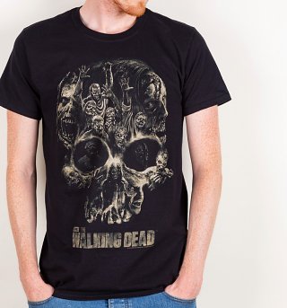 Men's The Walking Dead Skull T-Shirt Men's The Walking Dead Skull T-Shirt