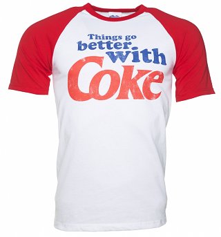 Men's Things Go Better With Coke Short Sleeve Baseball Tee Men's Things Go Better With Coke Short Sleeve Baseball Tee