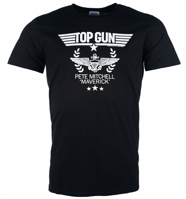 Men's Top Gun Pete Mitchell Maverick Black T-Shirt Men's Top Gun Pete Mitchell Maverick Black T-Shirt