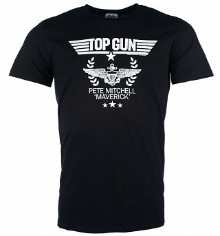 Men's Top Gun Pete Mitchell Maverick Black T-Shirt Men's Top Gun Pete Mitchell Maverick Black T-Shirt