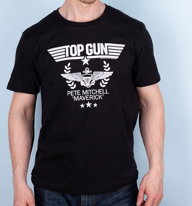 Men's Top Gun Pete Mitchell Maverick Black T-Shirt Men's Top Gun Pete Mitchell Maverick Black T-Shirt