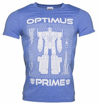 Men's Transformers Optimus Prime Blueprint T-Shirt Men's Transformers Optimus Prime Blueprint T-Shirt