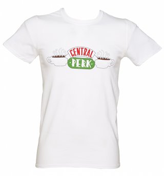 Men's White Central Perk Friends T-Shirt Men's White Central Perk Friends T-Shirt