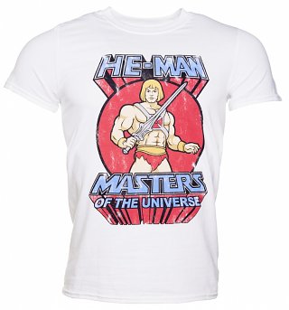 Men's White Classic He-Man T-Shirt Men's White Classic He-Man T-Shirt