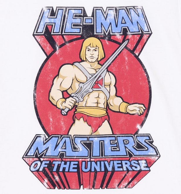 Men's White Classic He-Man T-Shirt Men's White Classic He-Man T-Shirt