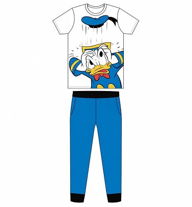 Men's White Donald Duck Pyjamas Men's White Donald Duck Pyjamas