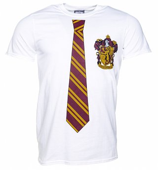 Men's White Harry Potter Hogwarts Uniform T-Shirt Men's White Harry Potter Hogwarts Uniform T-Shirt