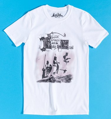 Men's White Monty Python Knight Riders T-Shirt Men's White Monty Python Knight Riders T-Shirt