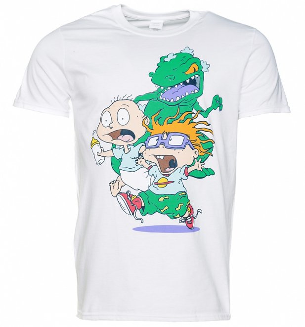 Men's White Rugrats Chase T-Shirt Men's White Rugrats Chase T-Shirt