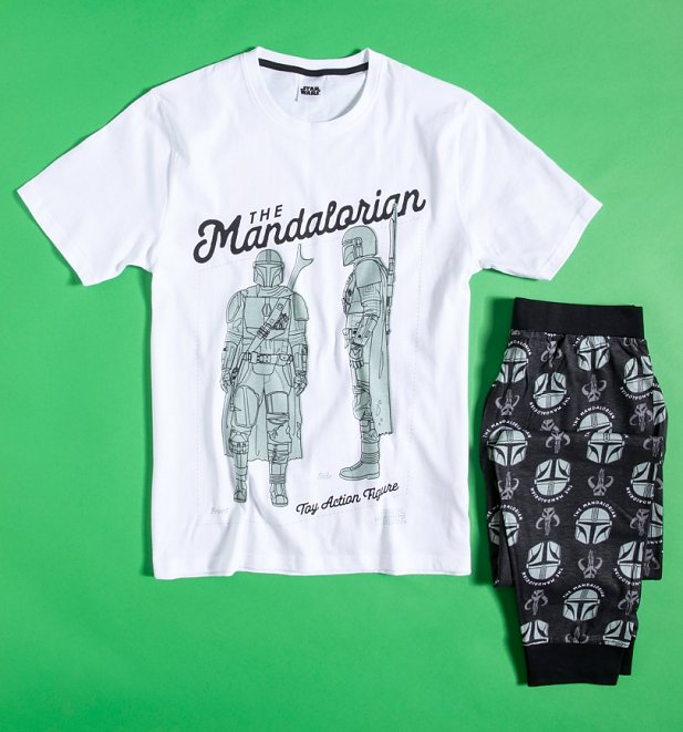 Men's White The Mandalorian Pyjamas