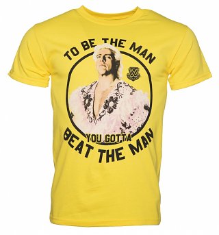 Men's Yellow Be The Man Ric Flair T-Shirt Men's Yellow Be The Man Ric Flair T-Shirt