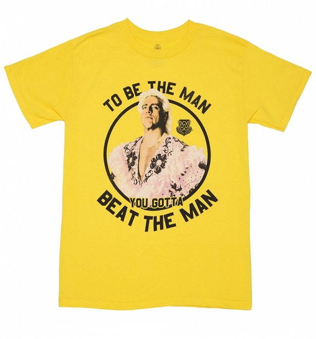 Men's Yellow Be The Man Ric Flair T-Shirt Men's Yellow Be The Man Ric Flair T-Shirt