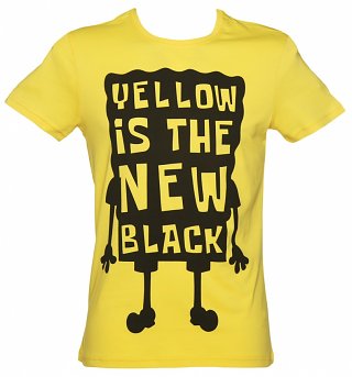 Men's Yellow Is The New Black SpongeBob SquarePants T-Shirt Men's Yellow Is The New Black SpongeBob SquarePants T-Shirt