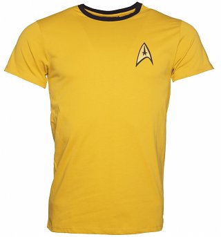 Kirk Star Trek Herren Ringer T-Shirt, Gelb