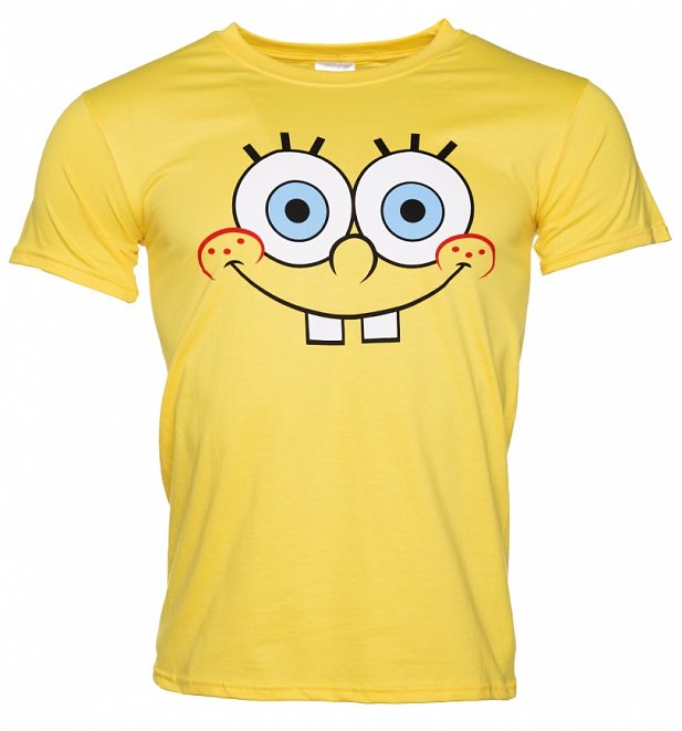 Men's Yellow SpongeBob SquarePants Cheeky Grin T-Shirt