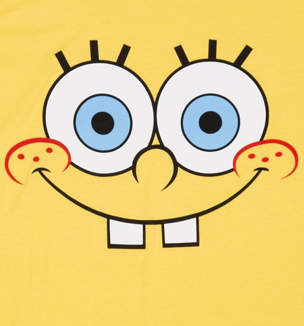 Men's Yellow SpongeBob SquarePants Cheeky Grin T-Shirt