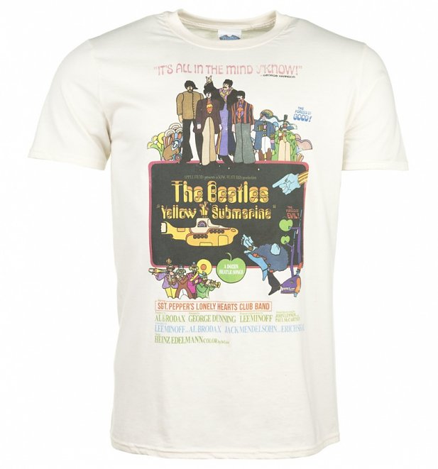Men's Yellow Submarine Movie Poster Ecru T-Shirt Men's Yellow Submarine Movie Poster Ecru T-Shirt