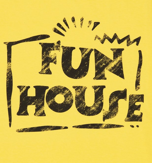 Men's Yellow Team Fun House T-Shirt Men's Yellow Team Fun House T-Shirt