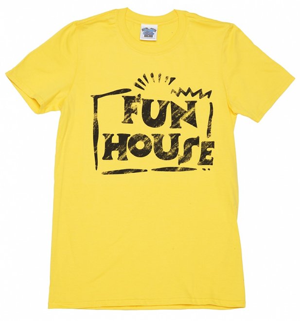 Men's Yellow Team Fun House T-Shirt Men's Yellow Team Fun House T-Shirt