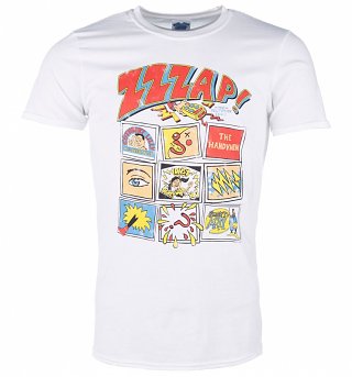 Men's Zzzap Inspired Comic Book Cover White T-Shirt Men's Zzzap Inspired Comic Book Cover White T-Shirt