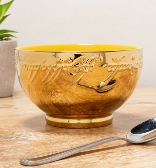 Metallic Gold Lord Of The Rings Bowl Metallic Gold Lord Of The Rings Bowl