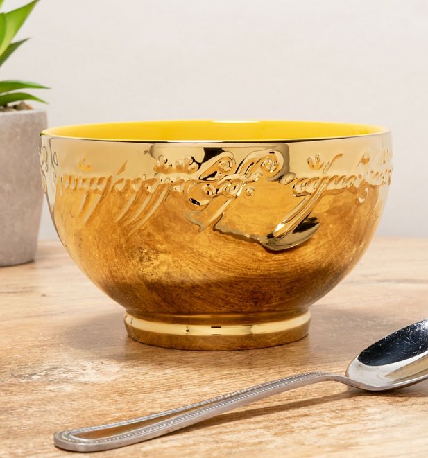 Metallic Gold Lord Of The Rings Bowl