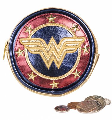 Metallic Wonder Woman Shield Coin Purse Metallic Wonder Woman Shield Coin Purse