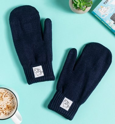 Moomin Moomintroll Fleece Lined Knitted Mittens Moomin Moomintroll Fleece Lined Knitted Mittens