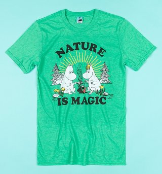 Moomins Nature Is Magic Green Marl T-Shirt Moomins Nature Is Magic Green Marl T-Shirt