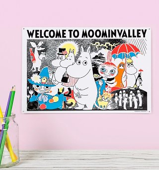 Moomins Welcome To Moominvalley Metal Sign Moomins Welcome To Moominvalley Metal Sign