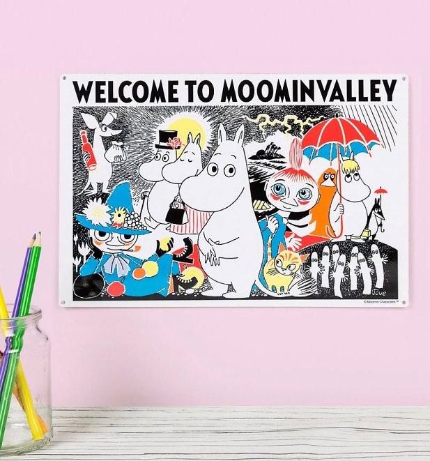 Moomins Welcome To Moominvalley Metal Sign Moomins Welcome To Moominvalley Metal Sign