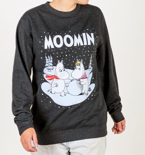 Moomins Winter Scene Black Sweater