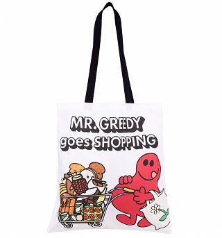 Mr Greedy Goes Shopping Premium Tote Bag Mr Greedy Goes Shopping Premium Tote Bag