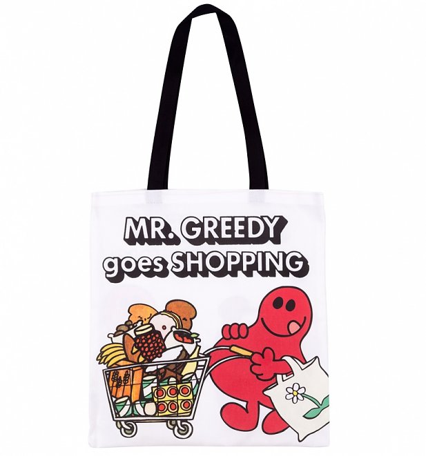 Mr Greedy Goes Shopping Premium Tote Bag Mr Greedy Goes Shopping Premium Tote Bag