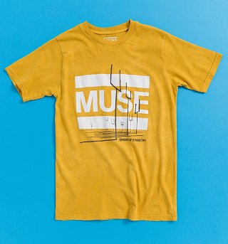 Muse Origin Of Symmetry Yellow Vintage Wash T-Shirt Muse Origin Of Symmetry Yellow Vintage Wash T-Shirt