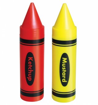 Mustard & Ketchup Condiment Crayons Set Mustard & Ketchup Condiment Crayons Set