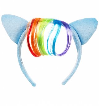 My Little Pony Rainbow Dash Plush Headband With Ears And Hair My Little Pony Rainbow Dash Plush Headband With Ears And Hair
