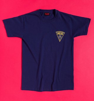 Navy Stranger Things Hawkins Police Dept. T-Shirt with Back Print