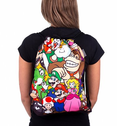 Nintendo Mario and Friends Drawstring Bag Nintendo Mario and Friends Drawstring Bag